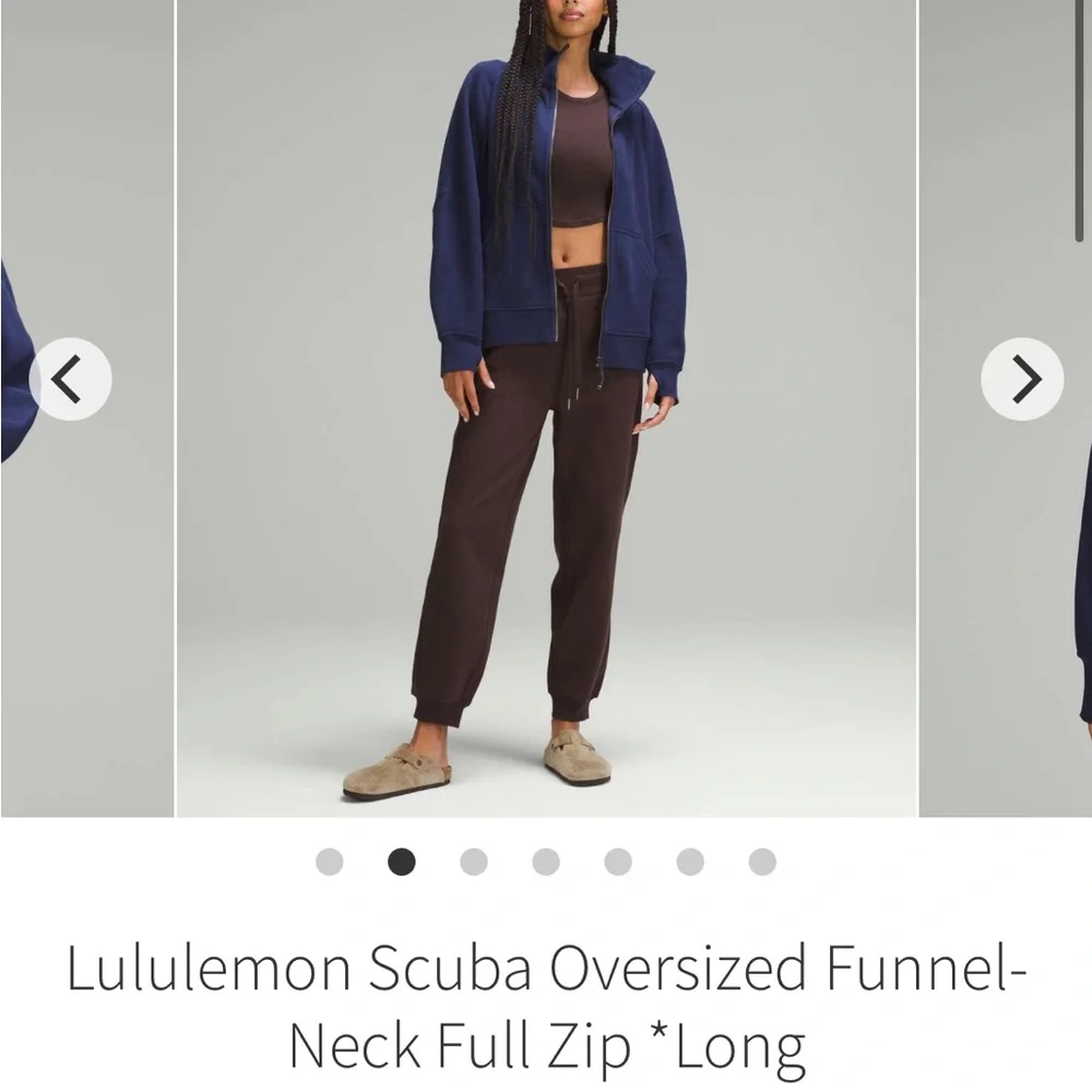 lululemon athletica Navy Scuba Oversized Funnel-Neck Full Zip Sweatshirt - Picture 1 of 4